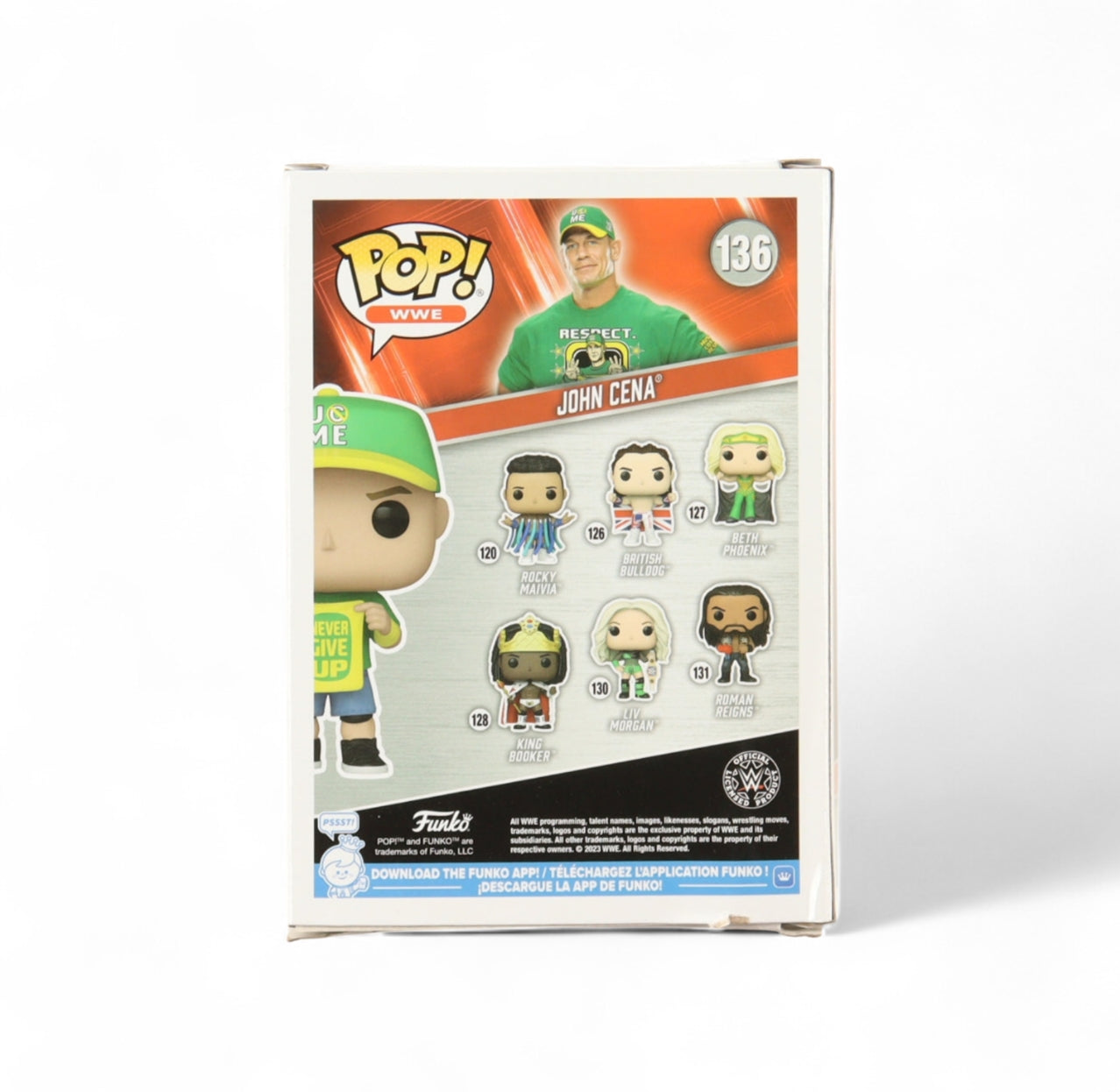 John Cena Signed WWE #136 John Cena Funko Pop! Vinyl Figure (AWM)