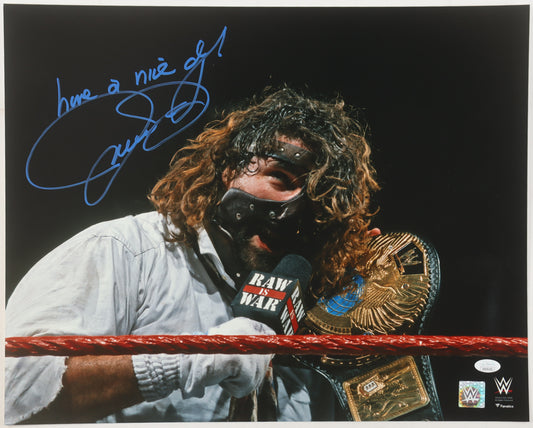 Mick Foley Signed WWE 16x20 Photo Inscribed "Have A Nice Day" (JSA)
