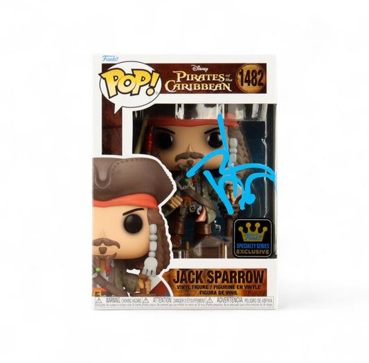 Johnny Depp Signed "Pirates of the Caribbean" #1482 Jack Sparrow Funko Pop! Vinyl Figure (Beckett)