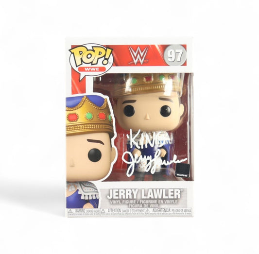 Jerry Lawler Signed "WWE" #97 Funko Pop Vinyl Figure Inscribed "King" (JSA)