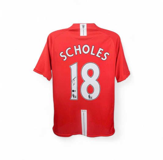 Paul Scholes Signed Manchester United Nike Authentic Jersey (Beckett)