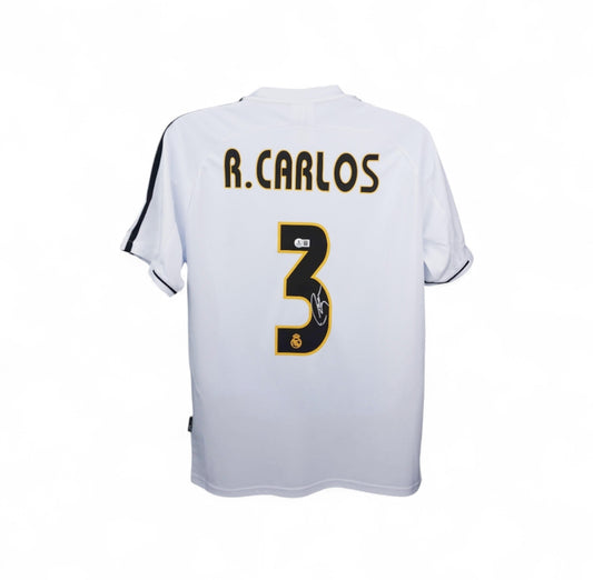 Roberto Carlos Signed Real Madrid Adidas Authentic Jersey (Beckett)