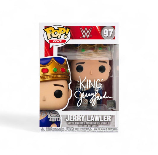 Jerry Lawler Signed WWE #97 Funko Pop! Vinyl Figure Inscribed "King" (Schwartz)