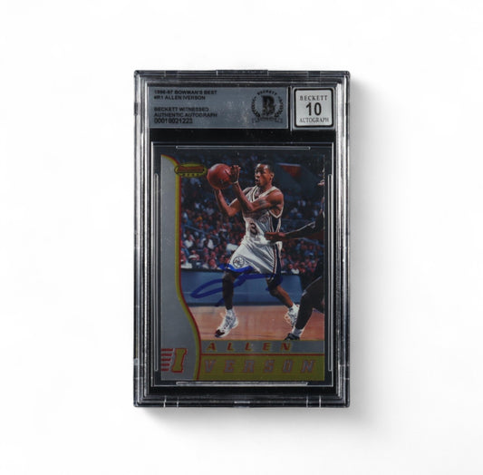 Allen Iverson 1996-97 Bowman's Best #R1 RC (BGS | Autograph Graded BGS 10)