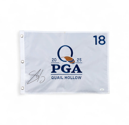 Shane Lowry Signed 2025 PGA Championship Golf Pin Flag (JSA)