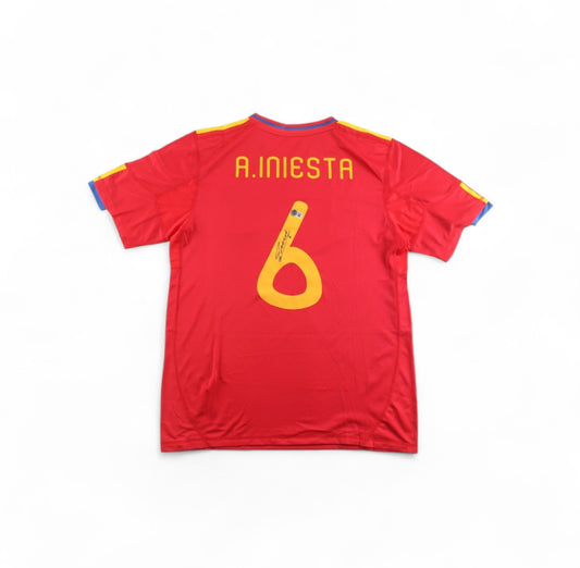 Andres Iniesta Signed Spain Adidas Authentic Jersey (Beckett)